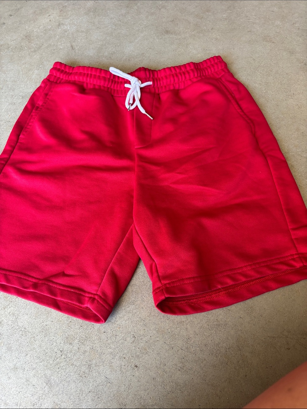 Men's Red Athletic Drawstring Shorts